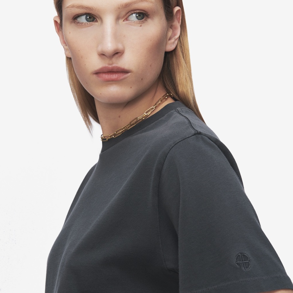 ANINE BING Washed Black Lili Tee
